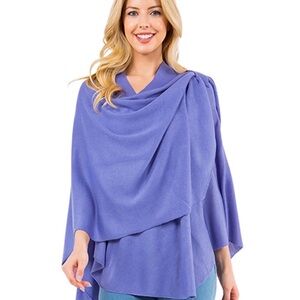 Elegant Periwinkle Purple pull thru Shawl Wrap